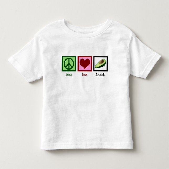 Peace Liebe Avocados Kleinkind T-shirt (Vorderseite)