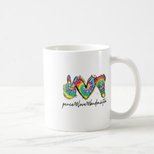 Peace Liebe Badminton Funny Gefärbte Krawatte Badm Kaffeetasse