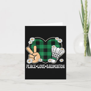 Peace Liebe Badminton Lover Outfit Women Girls Karte