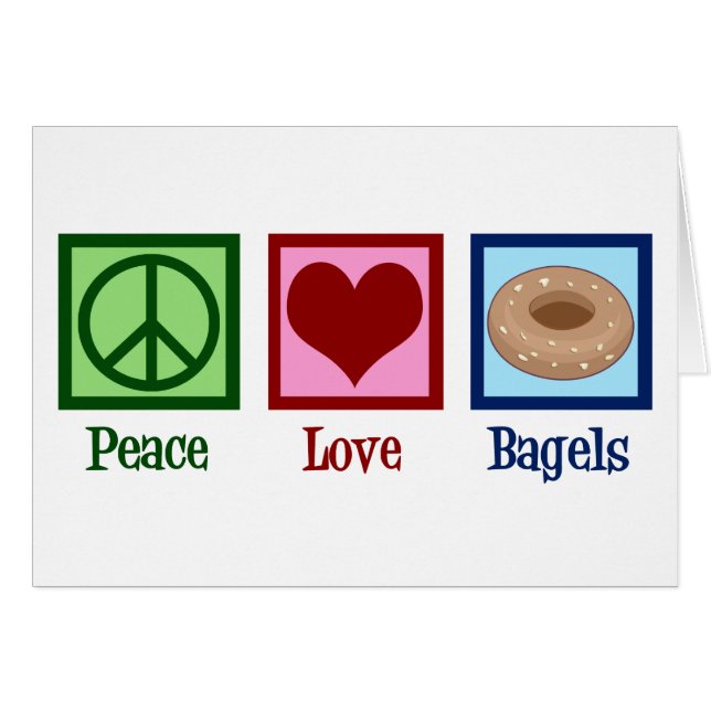 Peace Liebe Bagels Card (Vorderseite (Horizontal))