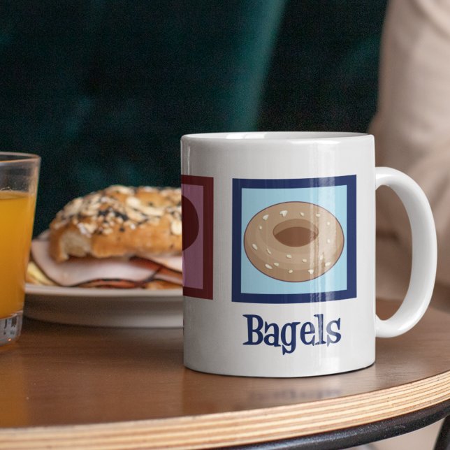 Peace Liebe Bagels Kaffeetasse (Von Creator hochgeladen)