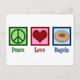 Peace Liebe Bagels Postkarte