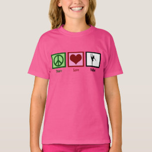 Peace Liebe Ballett Rosa Girls T-Shirt