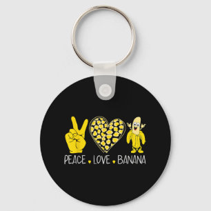 Peace Liebe Banana Spaß Lugano Frische Liebe Ban Schlüsselanhänger