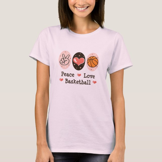 Peace Liebe Basketball Bio T - Shirt (Vorderseite)
