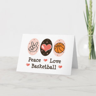 Peace Liebe Basketball Blank Grußkarte Karte