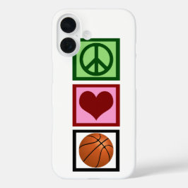 Peace Liebe Basketball iPhone 16 Hülle