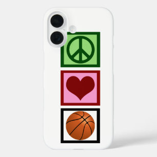 Peace Liebe Basketball iPhone 16 Hülle