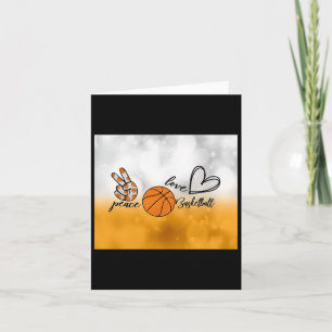 Peace Liebe Basketball Karte
