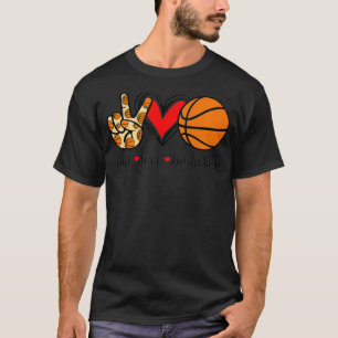 Peace Liebe Basketball Kids Sportteam Trainer T-Shirt
