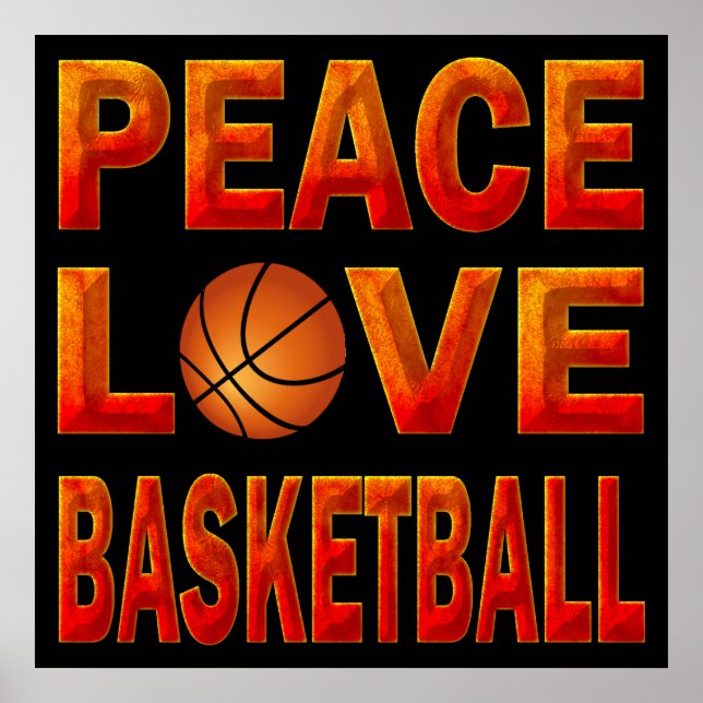 PEACE LIEBE BASKETBALL POSTER (Vorne)