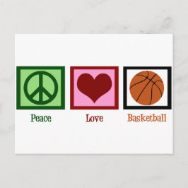 Peace Liebe Basketball Postkarte