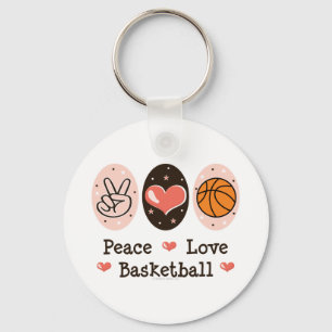 Peace Liebe Basketball Schlüsselkette Schlüsselanhänger