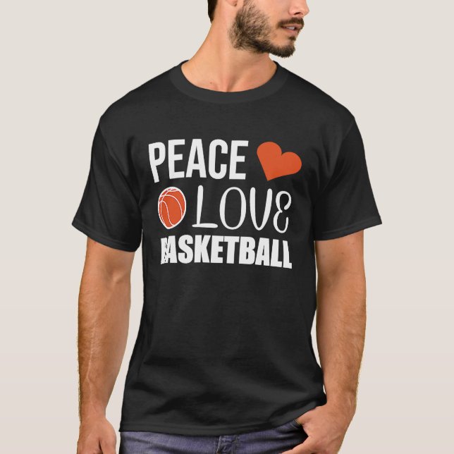 Peace Liebe Basketball T-Shirt (Vorderseite)