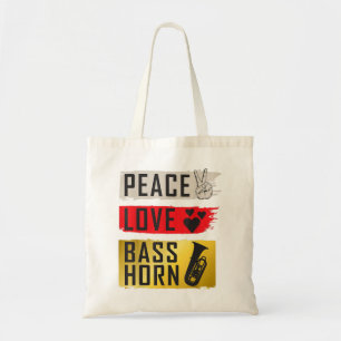 Peace Liebe Bass Horn Marching Band French Horn Tragetasche