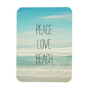 Peace Liebe Beach Magnet