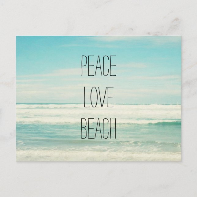 Peace Liebe Beach Postkarte (Vorderseite)
