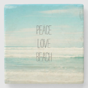 Peace Liebe Beach Steinuntersetzer
