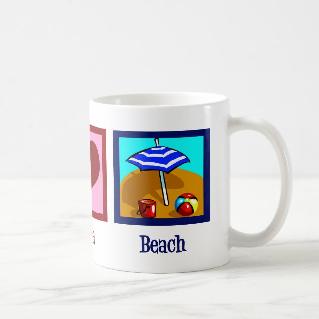 Peace Liebe Beach Tasse (Rechts)