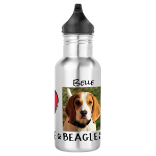 Peace Liebe Beagle Dog Lovers Edelstahlflasche
