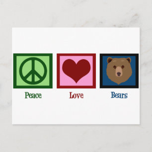 Peace Liebe Bears Postkarte