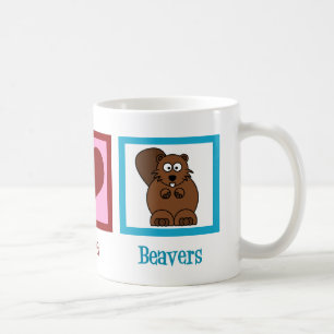 Peace Liebe Beavers Tasse