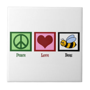 Peace Liebe Bees Fliese