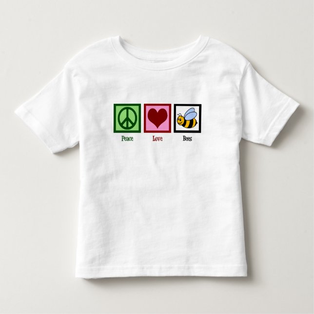 Peace Liebe Bees Kleinkind T-shirt (Vorderseite)