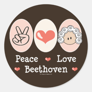Peace Liebe Beethoven Stickers