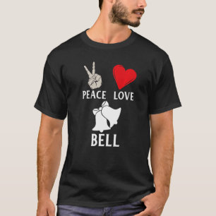 Peace Liebe Bell Musikinstrument Country Music T-Shirt
