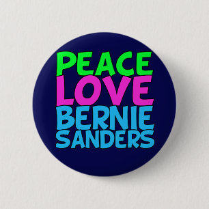 Peace Liebe Bernie Sanders Button