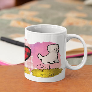 Peace Liebe Bichon Frisé Niedlich Hund Lover Hunde Kaffeetasse