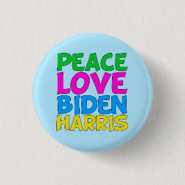 Peace Liebe Biden Harris Button