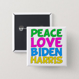 Peace Liebe Biden Harris Niedlich Wahl 2024 Button