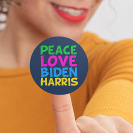 Peace Liebe Biden Harris Runder Aufkleber
