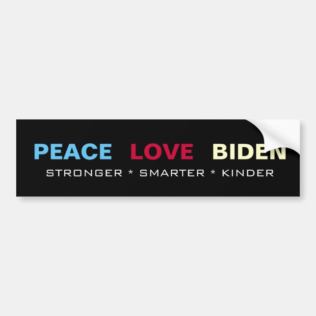 PEACE LIEBE BIDEN STÄRKER Smarter Kinder Autoaufkleber (Vorne)