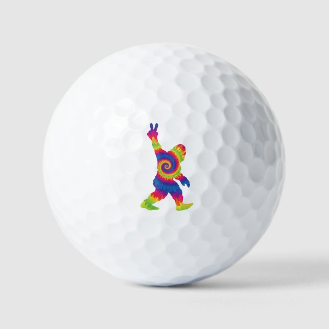 Peace Liebe Bigfoot - Bigfoot Lovers Golfball (Vorderseite)