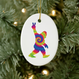 Peace Liebe Bigfoot - Bigfoot Lovers Keramik Ornament