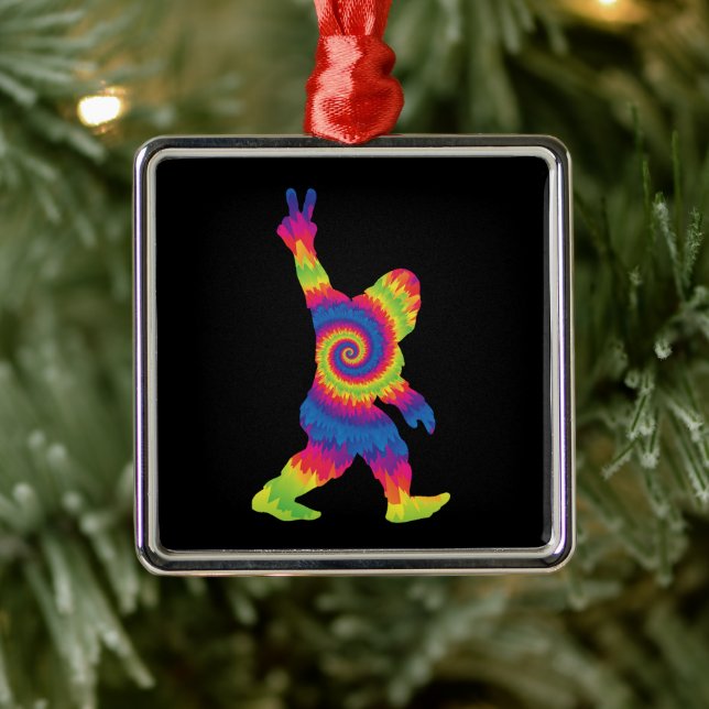 Peace Liebe Bigfoot - Bigfoot Lovers Ornament Aus Metall (Baum)