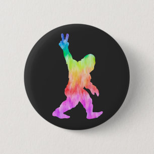 Peace Liebe Bigfoot   Button