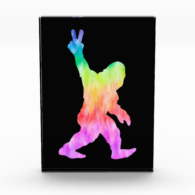 Peace Liebe Bigfoot Fotoblock (Vorderseite)