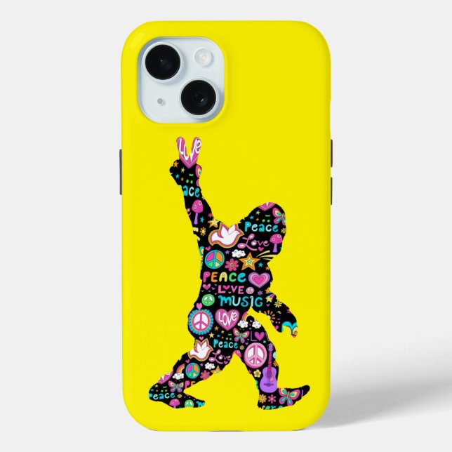 Peace Liebe Bigfoot Hippie Funny Bigfoot Lover Case-Mate iPhone Hülle (Rückseite)