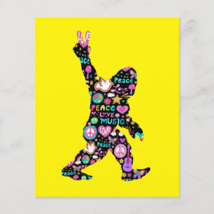 Peace Liebe Bigfoot Hippie Funny Bigfoot Lover Flyer