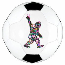 Peace Liebe Bigfoot Hippie Funny Bigfoot Lover Fußball