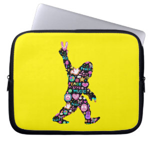 Peace Liebe Bigfoot Hippie Funny Bigfoot Lover Laptopschutzhülle