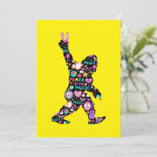 Peace Liebe Bigfoot Hippie Funny Bigfoot Lover Save The Date