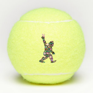 Peace Liebe Bigfoot Hippie Funny Bigfoot Lover Tennisbälle