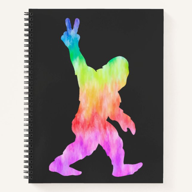 Peace Liebe Bigfoot Notizbuch (Vorderseite)