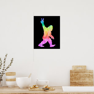 Peace Liebe Bigfoot Poster