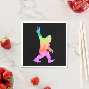 Peace Liebe Bigfoot Serviette